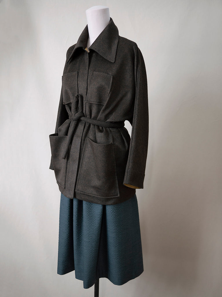 Brown Belted Jacket