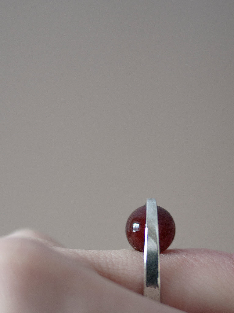 CARNELIAN ORB RING