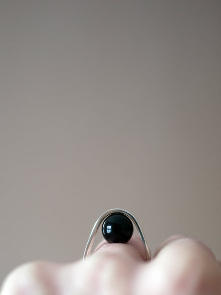 ONYX ORB RING